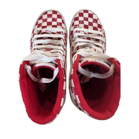 Vans Sk8-Hi Checkered red and white size 6 - Picture 2 of 7